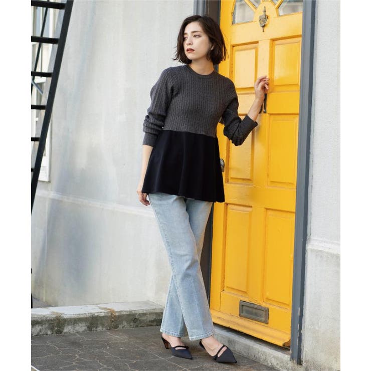 ストレッチセミフレアデニム【洗濯機洗い可】《SS-LLサイズ》 | OPAQUE.CLIP | 詳細画像23 