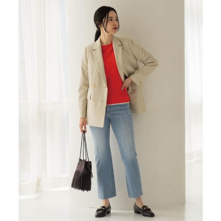 ストレッチセミフレアデニム【洗濯機洗い可】《SS-LLサイズ》 | OPAQUE.CLIP | 詳細画像1 