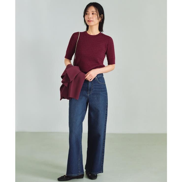 ストレッチバギーデニム【洗濯機洗い可】《SS～LL》 | OPAQUE.CLIP | 詳細画像54 