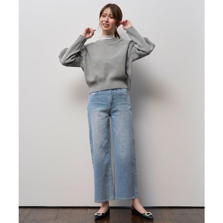 ストレッチバギーデニム【洗濯機洗い可】《SS～LL》 | OPAQUE.CLIP | 詳細画像20 