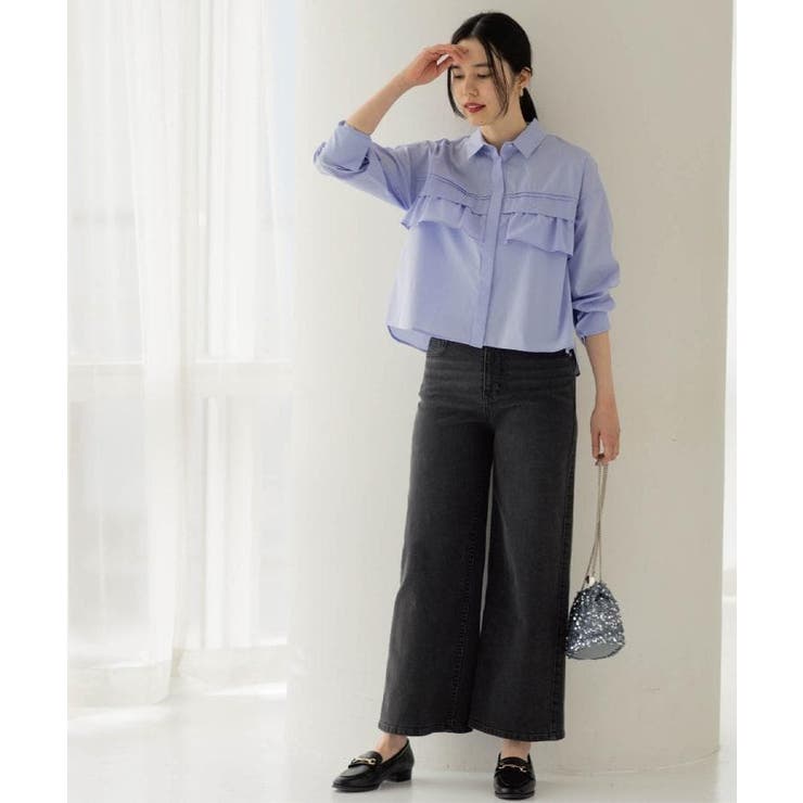 ストレッチバギーデニム【洗濯機洗い可】《SS～LL》 | OPAQUE.CLIP | 詳細画像1 