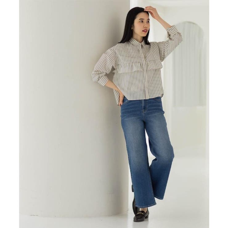 ストレッチバギーデニム【洗濯機洗い可】《SS～LL》 | OPAQUE.CLIP | 詳細画像15 