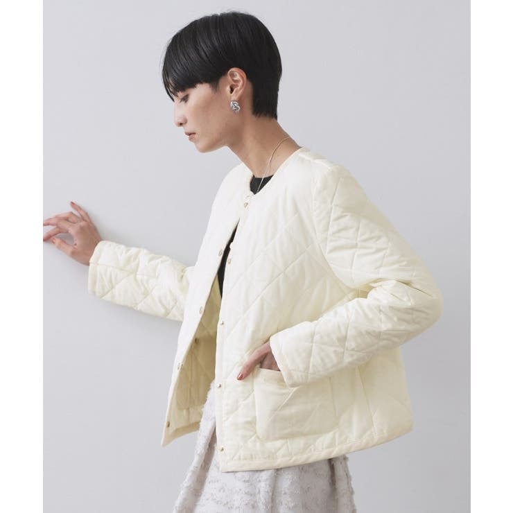 撥水キルティングノーカラージャケット【洗濯機洗い可】 | OPAQUE.CLIP | 詳細画像21