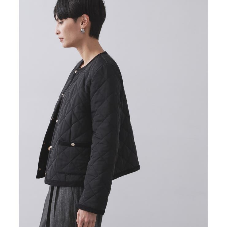 撥水キルティングノーカラージャケット【洗濯機洗い可】 | OPAQUE.CLIP | 詳細画像27
