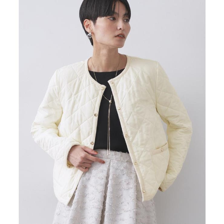 撥水キルティングノーカラージャケット【洗濯機洗い可】 | OPAQUE.CLIP | 詳細画像20