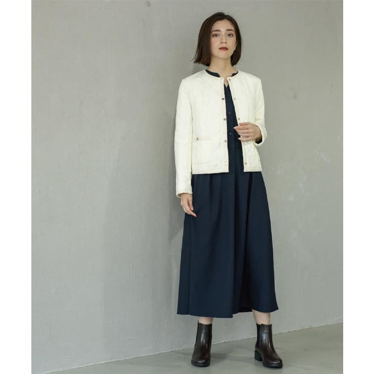 撥水キルティングノーカラージャケット【洗濯機洗い可】 | OPAQUE.CLIP | 詳細画像6