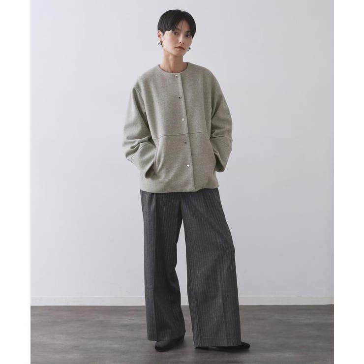 ウールライクメルトンノーカラーコート【洗濯機洗い可】 | OPAQUE.CLIP | 詳細画像34 