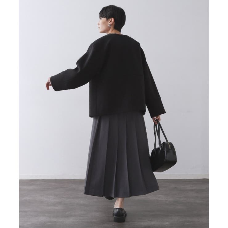 ウールライクメルトンノーカラーコート【洗濯機洗い可】 | OPAQUE.CLIP | 詳細画像41 