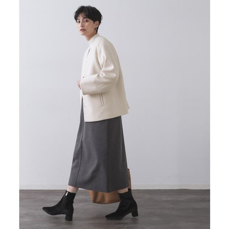 ウールライクメルトンノーカラーコート【洗濯機洗い可】 | OPAQUE.CLIP | 詳細画像47 