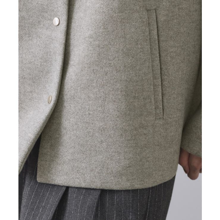ウールライクメルトンノーカラーコート【洗濯機洗い可】 | OPAQUE.CLIP | 詳細画像62 