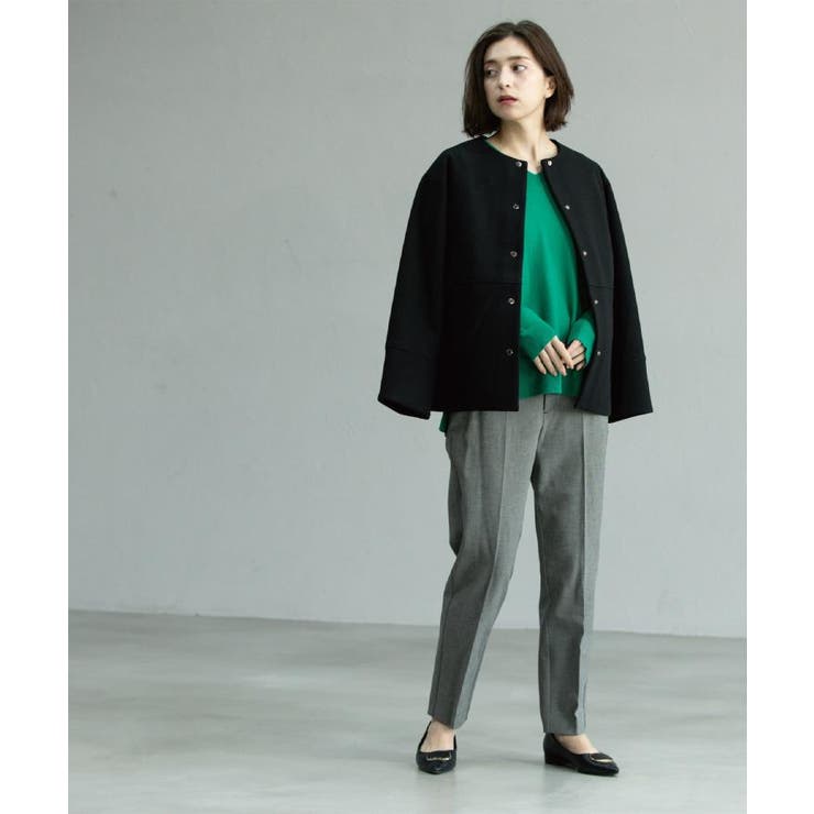 ウールライクメルトンノーカラーコート【洗濯機洗い可】 | OPAQUE.CLIP | 詳細画像18 