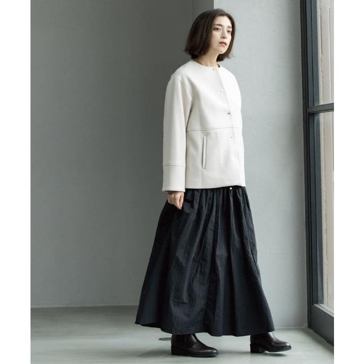 ウールライクメルトンノーカラーコート【洗濯機洗い可】 | OPAQUE.CLIP | 詳細画像26 