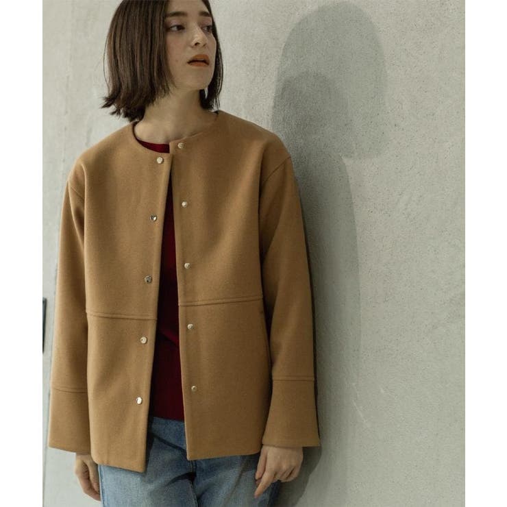 ウールライクメルトンノーカラーコート【洗濯機洗い可】 | OPAQUE.CLIP | 詳細画像27 