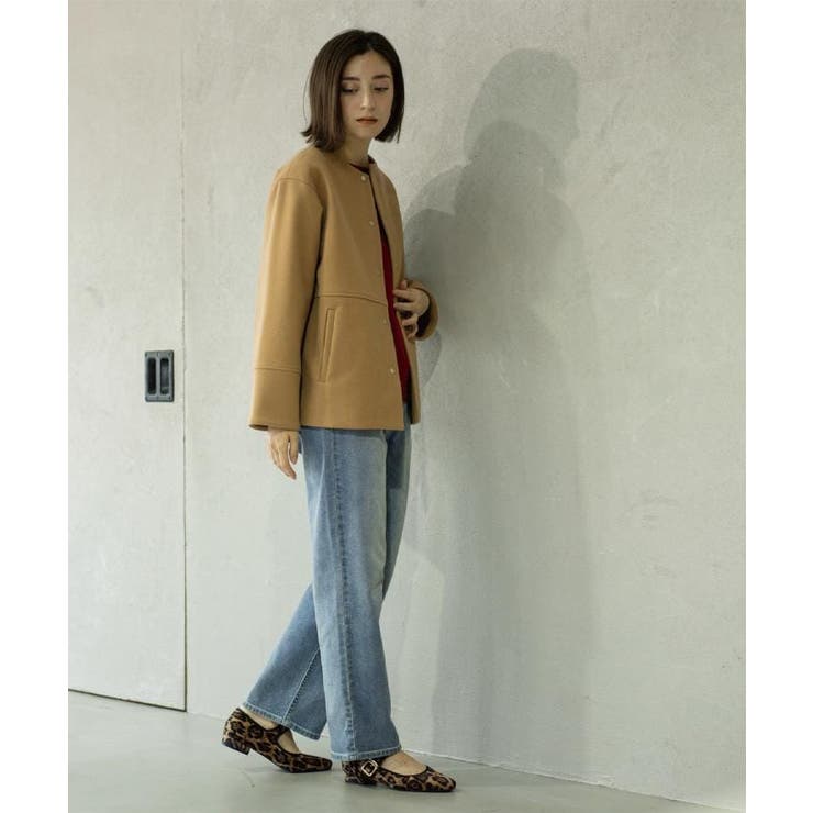 ウールライクメルトンノーカラーコート【洗濯機洗い可】 | OPAQUE.CLIP | 詳細画像32 