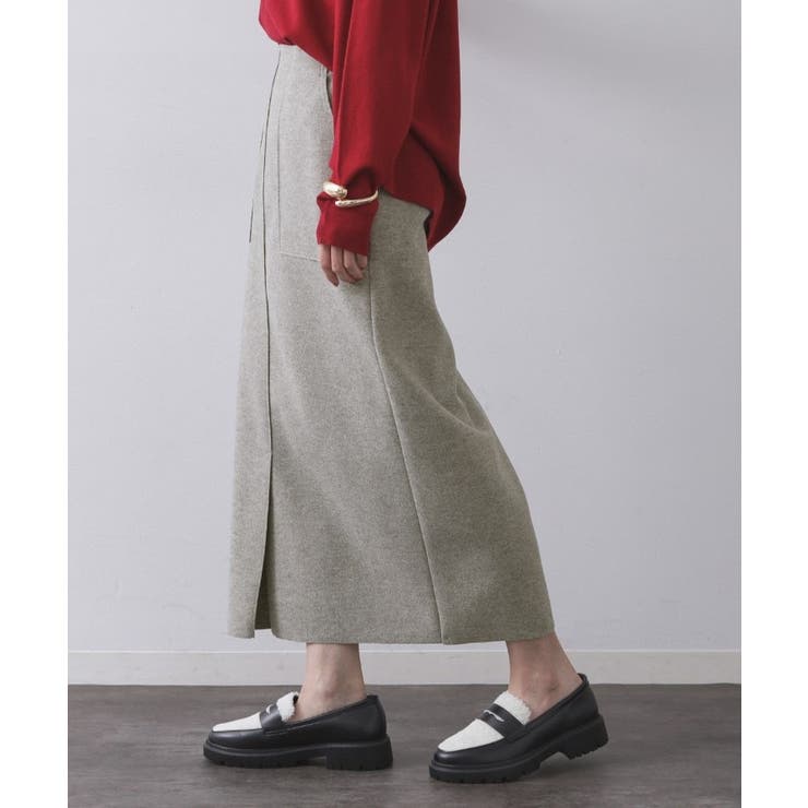 ウールライクタイトスカート【洗濯機洗い可】《8col》 | OPAQUE.CLIP | 詳細画像38 