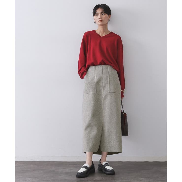 ウールライクタイトスカート【洗濯機洗い可】《8col》 | OPAQUE.CLIP | 詳細画像39 