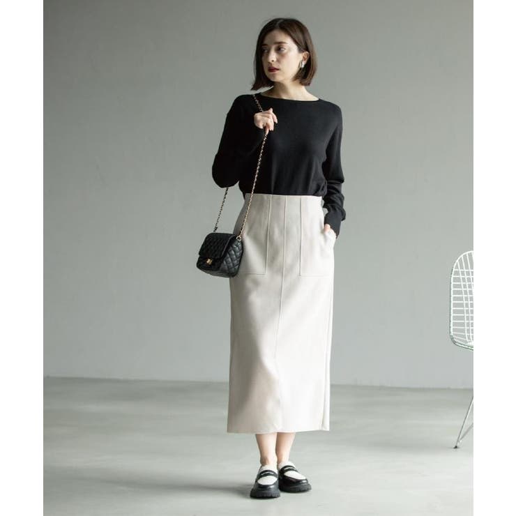 ウールライクタイトスカート【洗濯機洗い可】《8col》 | OPAQUE.CLIP | 詳細画像16 