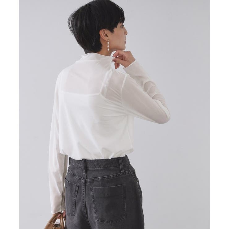 シアーハイネックトップス【洗濯機OK】 | OPAQUE.CLIP | 詳細画像2 