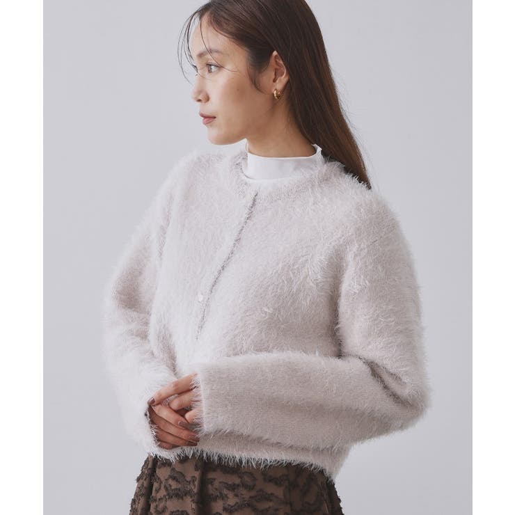 シャギーショートカーディガン【洗濯機OK】《6col》 | OPAQUE.CLIP | 詳細画像38