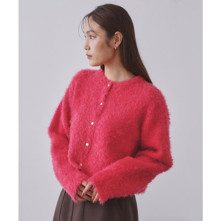 シャギーショートカーディガン【洗濯機OK】《6col》 | OPAQUE.CLIP | 詳細画像53