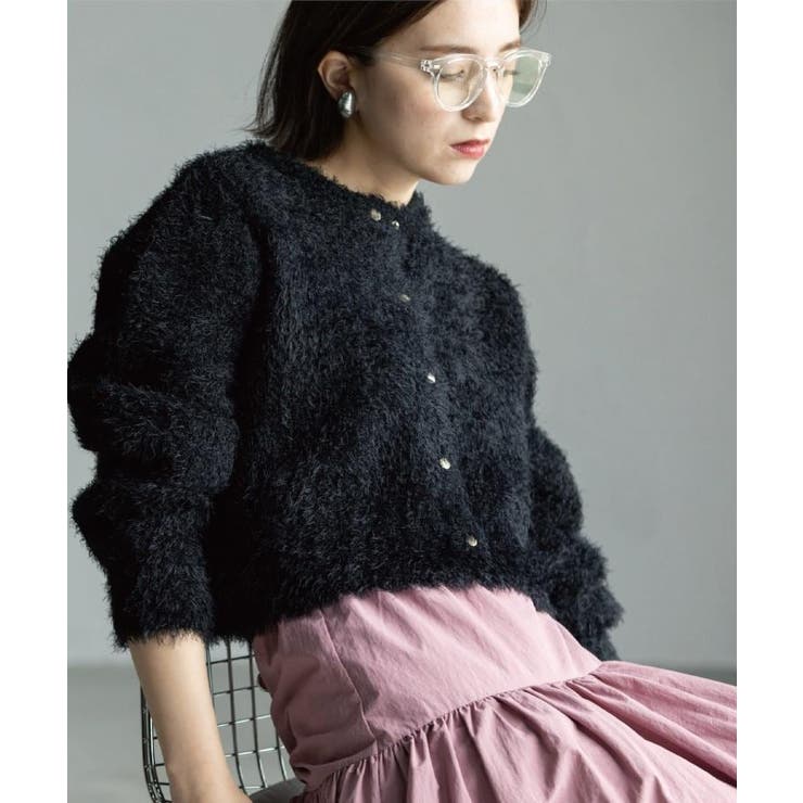 シャギーショートカーディガン【洗濯機OK】《6col》 | OPAQUE.CLIP | 詳細画像19