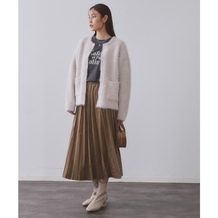 シャギーミドルカーディガン【洗濯機OK】《6col》 | OPAQUE.CLIP | 詳細画像43