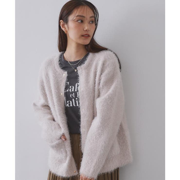 シャギーミドルカーディガン【洗濯機OK】《6col》 | OPAQUE.CLIP | 詳細画像41