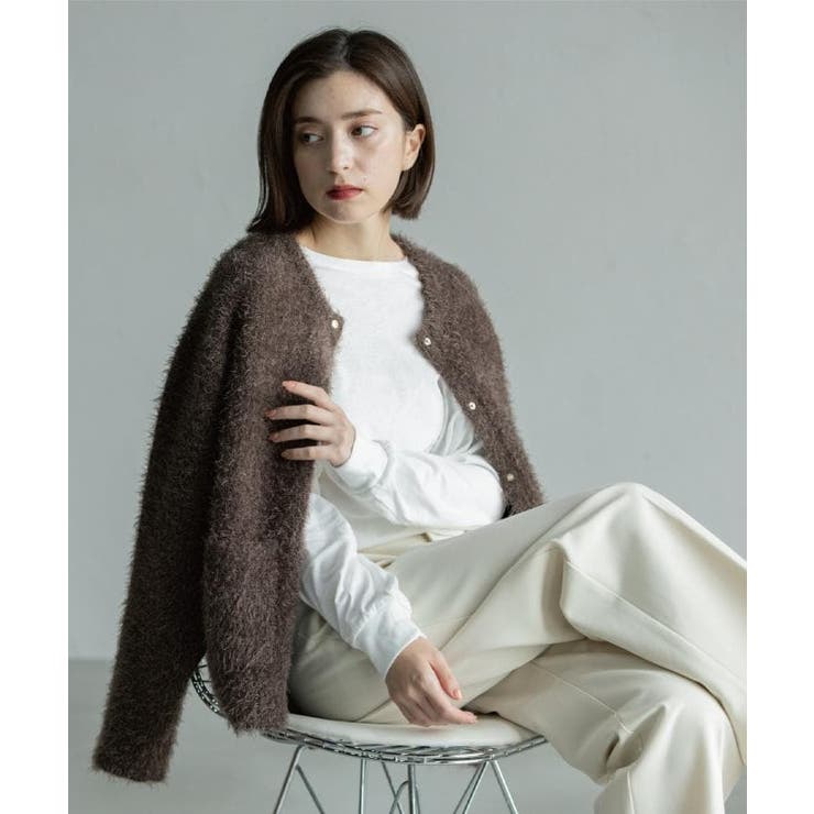 シャギーミドルカーディガン【洗濯機OK】《6col》 | OPAQUE.CLIP | 詳細画像5