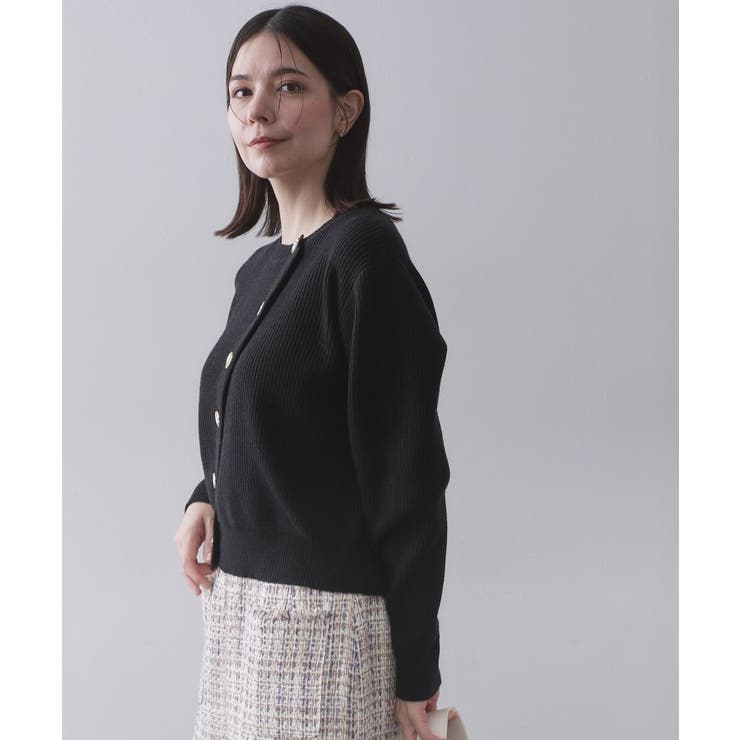 アシンメトリーボタンカーデ【洗濯機OK】 | OPAQUE.CLIP | 詳細画像1 