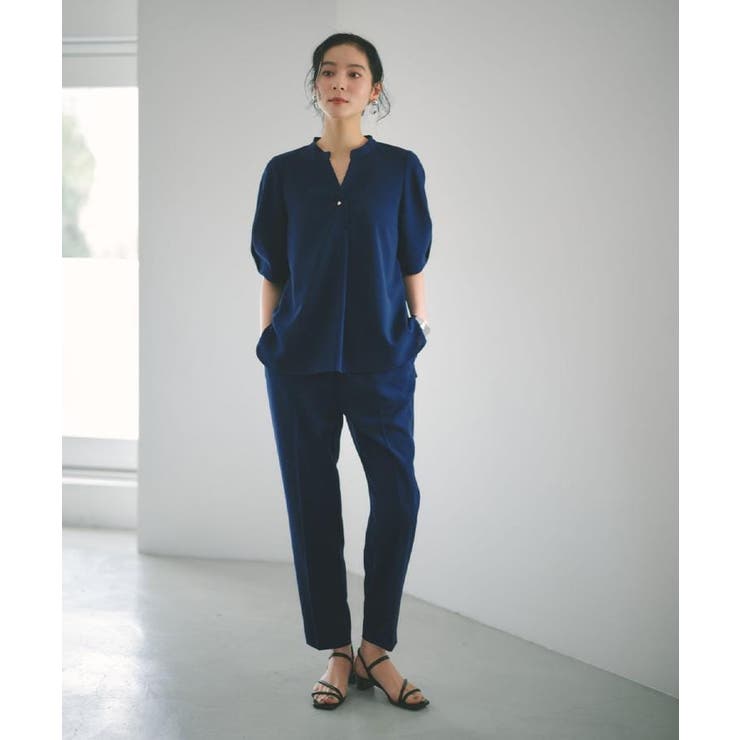 美脚イージーテーパードパンツ【洗濯機OK 防シワ加工 ストレッチ】《SS～LL | OPAQUE.CLIP | 詳細画像1 