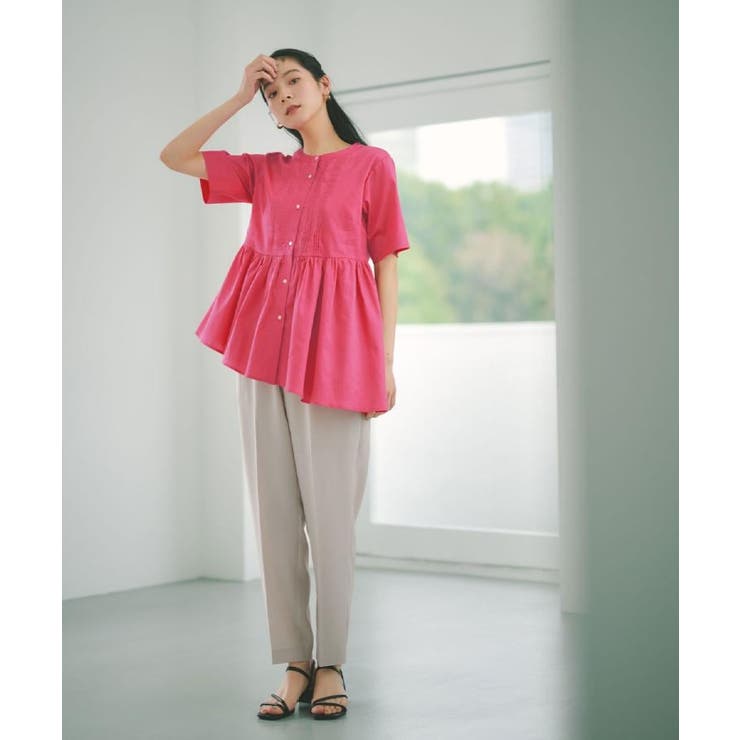 美脚イージーテーパードパンツ【洗濯機OK 防シワ加工 ストレッチ】《SS～LL | OPAQUE.CLIP | 詳細画像4 