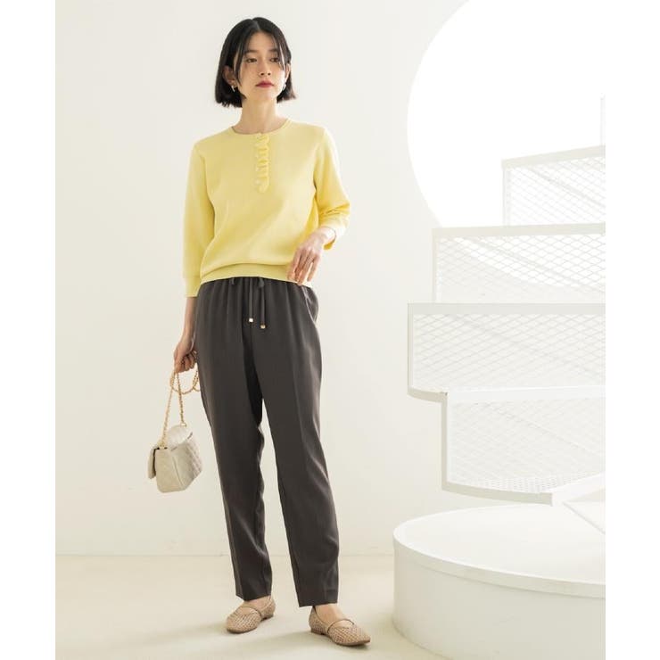 美脚イージーテーパードパンツ【洗濯機OK 防シワ加工 ストレッチ】《SS～LL | OPAQUE.CLIP | 詳細画像5 