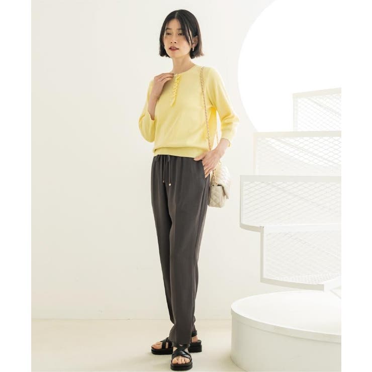 美脚イージーテーパードパンツ【洗濯機OK 防シワ加工 ストレッチ】《SS～LL | OPAQUE.CLIP | 詳細画像6 