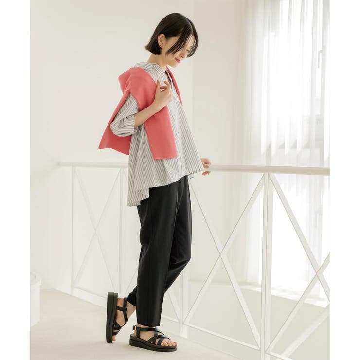 美脚イージーテーパードパンツ【洗濯機OK 防シワ加工 ストレッチ】《SS～LL | OPAQUE.CLIP | 詳細画像17 