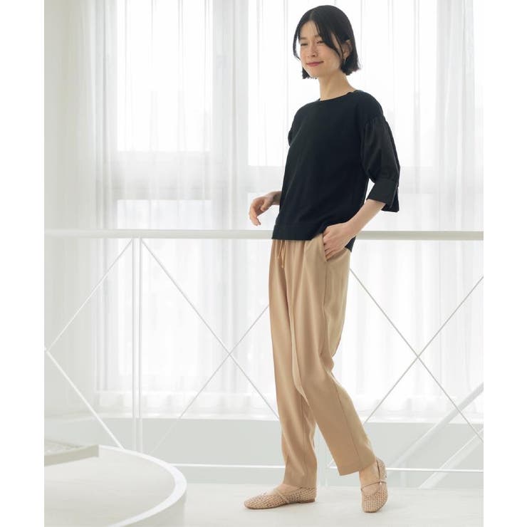 美脚イージーテーパードパンツ【洗濯機OK 防シワ加工 ストレッチ】《SS～LL | OPAQUE.CLIP | 詳細画像24 