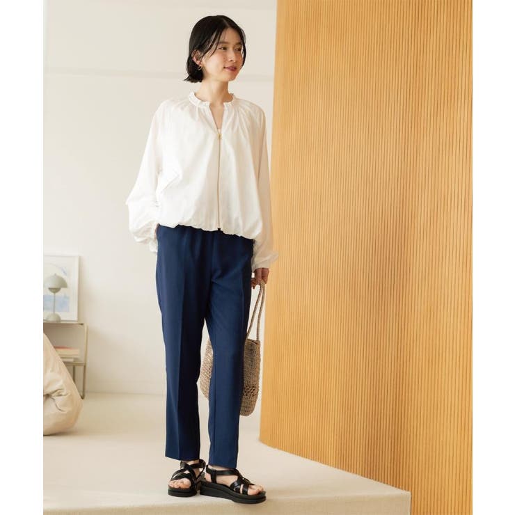 美脚イージーテーパードパンツ【洗濯機OK 防シワ加工 ストレッチ】《SS～LL | OPAQUE.CLIP | 詳細画像25 