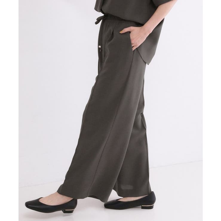 美脚イージーワイドパンツ【洗濯機OK 防シワ加工 ストレッチ】《SS～LL | OPAQUE.CLIP | 詳細画像33 