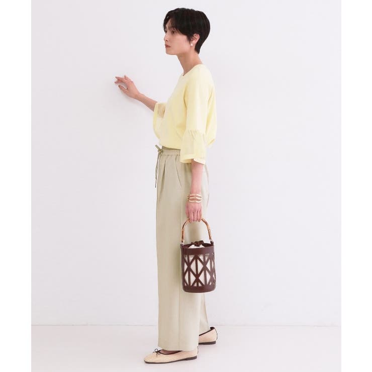 美脚イージーワイドパンツ【洗濯機OK 防シワ加工 ストレッチ】《SS～LL | OPAQUE.CLIP | 詳細画像45 