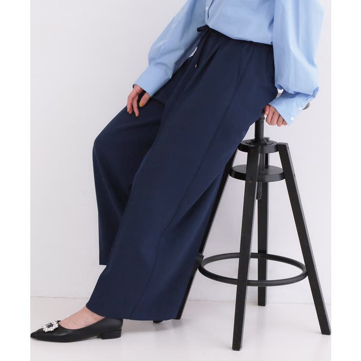 美脚イージーワイドパンツ【洗濯機OK 防シワ加工 ストレッチ】《SS～LL | OPAQUE.CLIP | 詳細画像48 