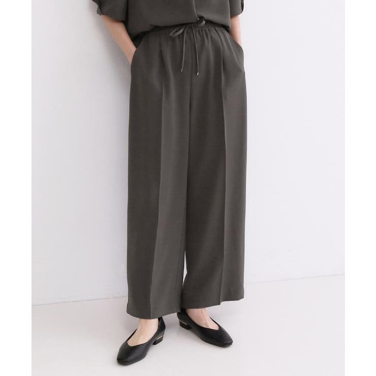 美脚イージーワイドパンツ【洗濯機OK 防シワ加工 ストレッチ】《SS～LL | OPAQUE.CLIP | 詳細画像32 