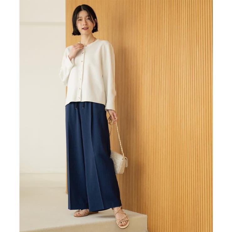 美脚イージーワイドパンツ【洗濯機OK 防シワ加工 ストレッチ】《SS～LL | OPAQUE.CLIP | 詳細画像24 