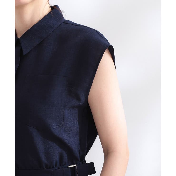 【接触冷感 吸水速乾】フレンチスリーブシャツワンピース《イージーアイロン 洗濯機… | OPAQUE.CLIP | 詳細画像47 