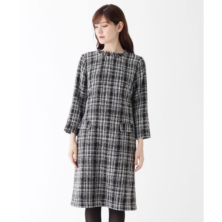 大きいサイズあり 15号 19号 ツイードフリンジワンピース 品番 Wrdw Soup スープ のレディースファッション通販 Shoplist ショップリスト