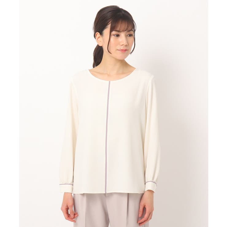 お仕事 セレモニーに バイカラージョーゼットブラウス 品番 Wrdw Soup スープ のレディースファッション通販 Shoplist ショップリスト