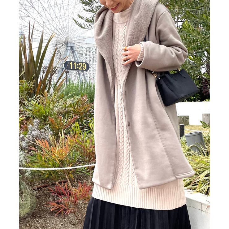 2点セット 裏ボアコート ニットワンピースセット 品番 Wrdw Shoo La Rue シューラルー のレディースファッション通販 Shoplist ショップリスト