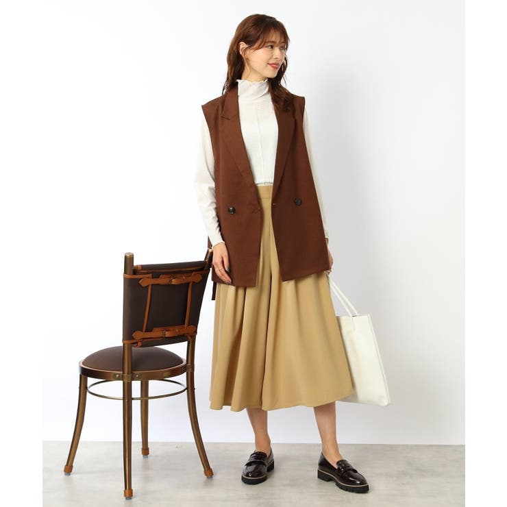 上品なのにウエストゴムで楽ちん】ニットツイル スカーチョ [品番：WRDW0151880]｜SHOO・LA・RUE（シューラルー）のレディースファッション通販｜SHOPLIST（ショップリスト）