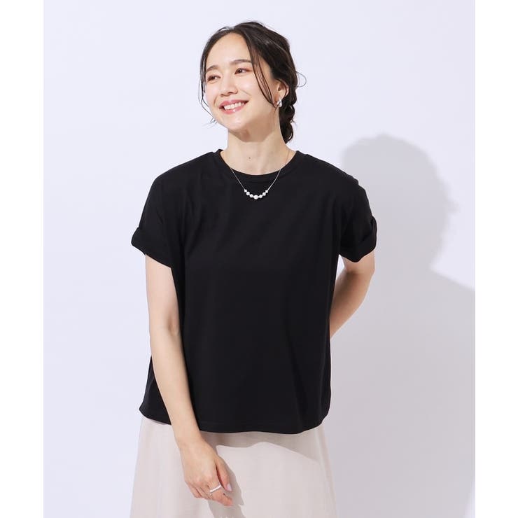 【洗える/UV】お袖ロールアップゆるTシャツ | SHOO・LA・RUE | 詳細画像9 