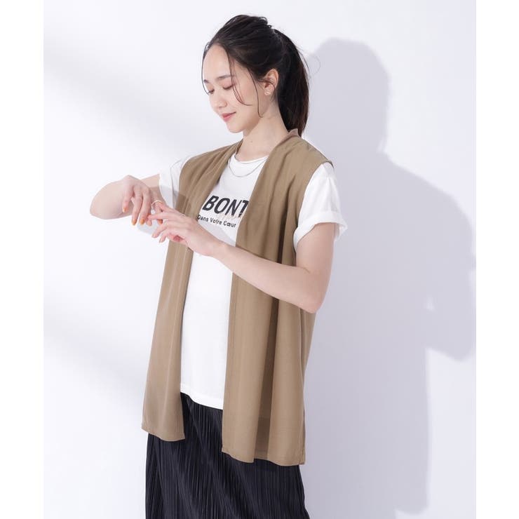 大人の味方 サマージレ＋ロゴプリントTシャツ | SHOO・LA・RUE | 詳細画像10 