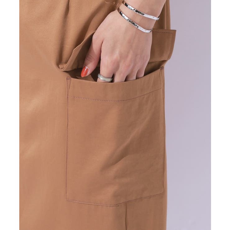 【洗える/UV】ウエストがキレイに見える カーゴナロースカ―ト | SHOO・LA・RUE | 詳細画像18 