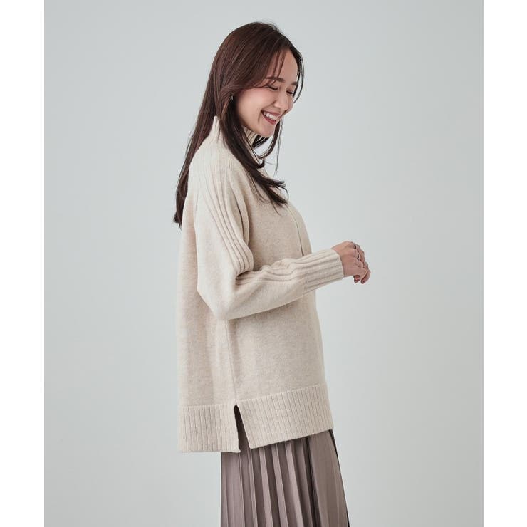 【送料関税無料】 S-LL/体型カバー】上品さを兼ね備えた ふわふわゆるハイネック トップス
